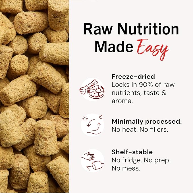 Stella & Chewy's Freeze-Dried Raw Pork Meal Mixers- Dog Food Topper and Mixer - Made with 95% Farm-Raised Pork, Organs & Bone - Perfect for Picky Eaters - Grain-Free - 3.5 oz