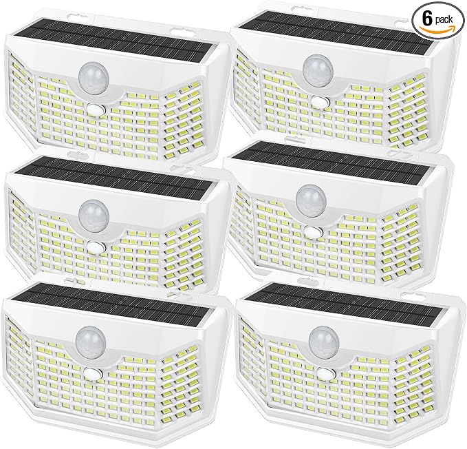 HMCITY 120 LED Solar Lights Outdoor