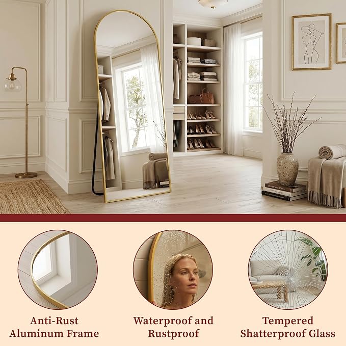 Suidia 72"x44" Arched Full Length Mirror