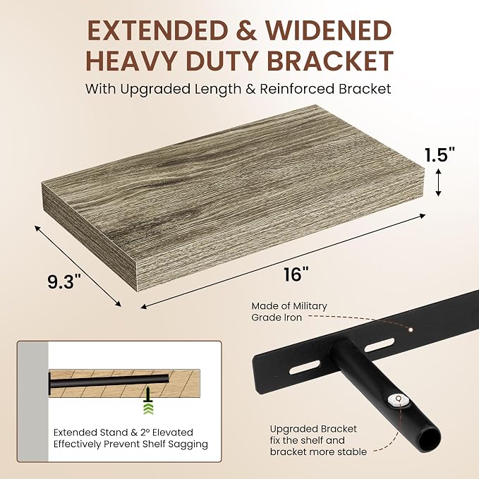 Dreamland 16 Inches Floating Shelves
