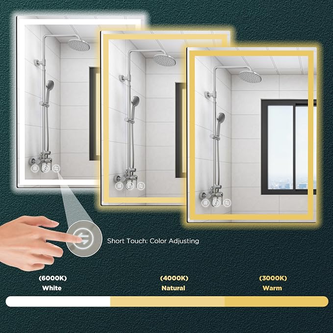 LED Bathroom Mirror 24"x 32"