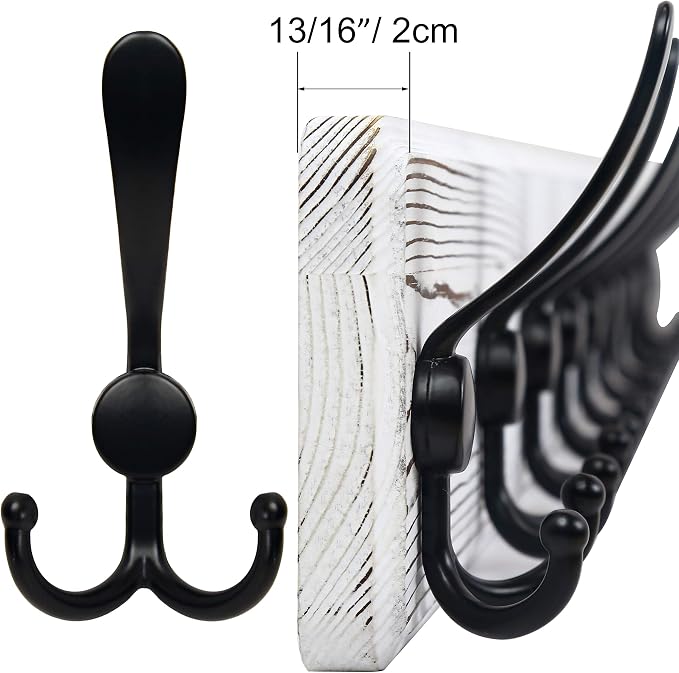 SKOLOO Rustic Wall Mounted Coat Rack, Wood Coat Rack Wall Mount