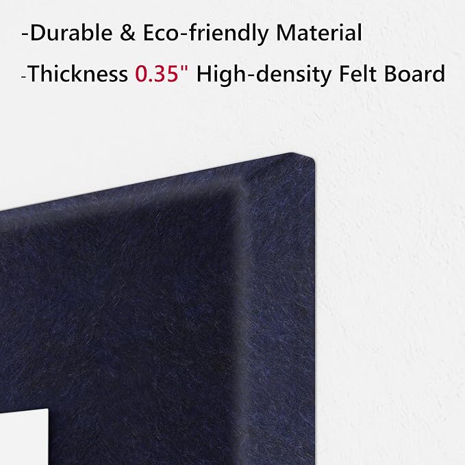 Neatsure Large Cork Board for Wall, 6 Panels Felt Tiles Tack Push Pin Board for