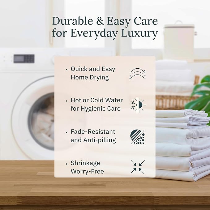 California Design Den 3 Pc White King Duvet Cover Set - Winner Good Housekeeping Best Bedding Awards 2025, 400 Thread Count Sateen, 100% Cotton Duvet Cover Set, Button Closure, Corner Ties - White