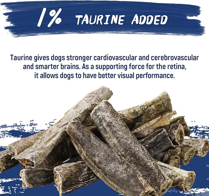 PAWUP Dog Treats, Cod Skins Dog Treat with Taurine, One-Ingredient Grain-Free Chew Fish Skin Rolls Rich in Omega3, 8 oz (4-6 Count)