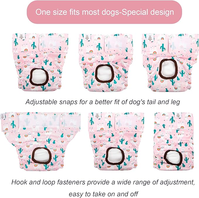 CuteBone Dog Diapers Female Washable Small Medium Large 3 Pack Reusable Doggie Diapers Puppy Period Pants for Doggy Heat Cycle Peeing
