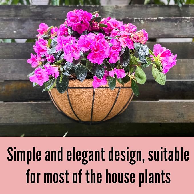 LaLaGreen Wall Hanging Planters, 2 Pack, 12 Inch Wall Mounted Flower Baskets