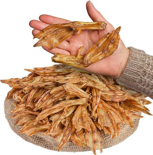 All Natural Duck Feet Dog Treats (50 pcs) | Dehydrated for Freshness | Supports Joint Health with Glucosamine and Chondroitin | Promotes Dental Hygiene | Perfect for Small and Medium Dogs
