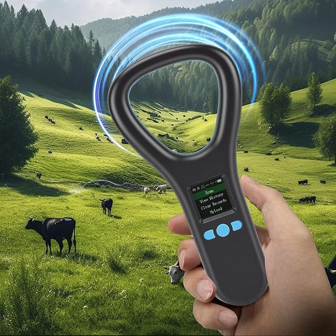 Pet Microchip Scanner, Rechargeable Portable Chip Reader with 1.44 Inch LED Color Screen and USB Connectivity, for FDX B EMID Microchips