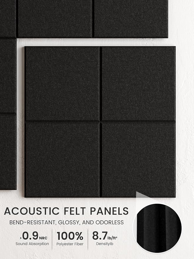 Bumusty Large Felt Bulletin Board, 30 Push Pins, 70 Adhesive Tabs