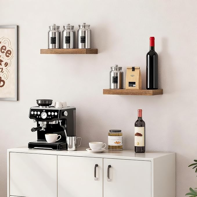 Vervida® Rustic Brown Floating Shelves