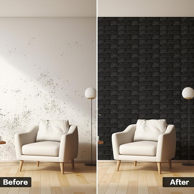 30PCS 3D Wall Panels Peel and Stick Foam, Self-Adhesive Decorative 3D Brick