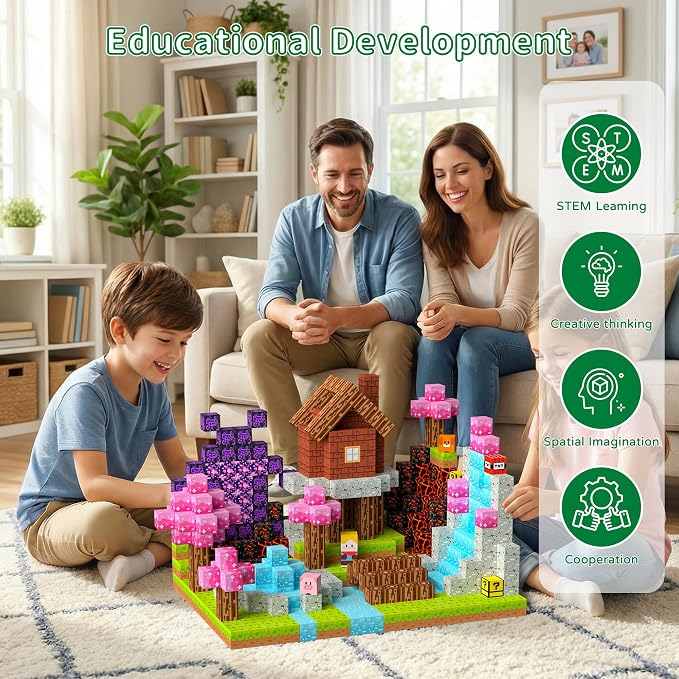 100PCS Magnetic Blocks Magnet Building Cubes Birthday Gifts for Kids | 0.8in Magnetic Cubes, STEM Learning Magnet Toy, Building Toys for Kids Ages 3+, Christmas Party Gifts for Boys and Girls