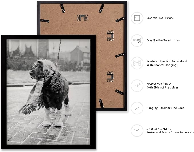 Poster Master Dog Dressed for Winter Print