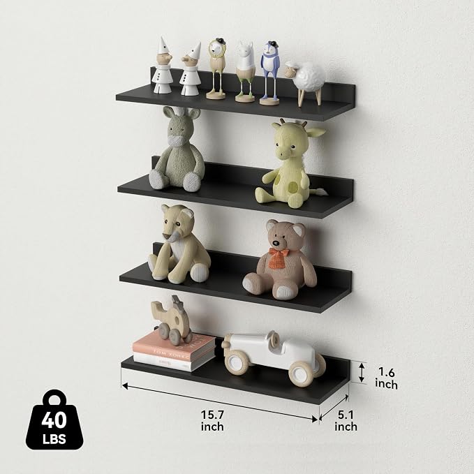WOPITUES Floating Shelves, Wall Mounted Shelves
