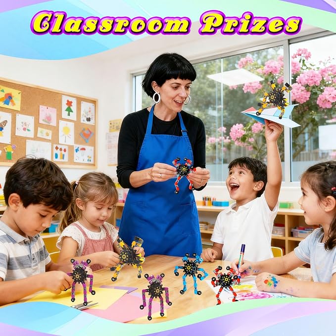 20 Pack Funny Sensory Fidget Toys,Deformable Chain DIY Robot Spinners Fingertip Stress Relief Gyro Toy Birthday Gifts Christmas Goodie Bag Stuffers Classroom Prizes Party Favors for Kids Adults