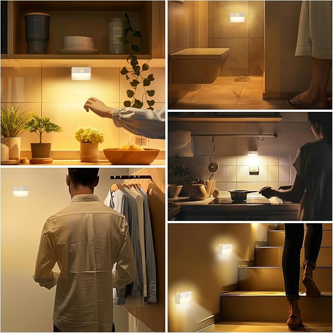 8 Pack Rechargeable Motion Sensor Stair Lights