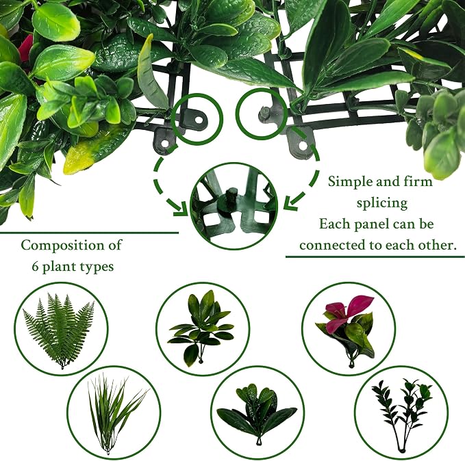 ODTORY Artificial Grass Wall Backdrop Panels Roll: 40X120 in UV-Anti Greenery