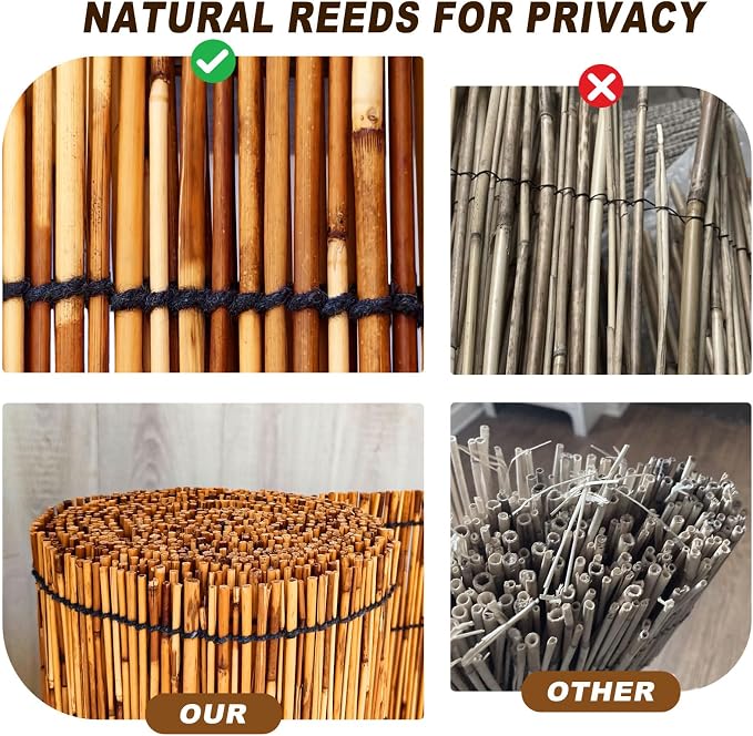 Bamboo Fencing–Handwoven, Bamboo Wall Panel Outdoor Privacy Reed Screening