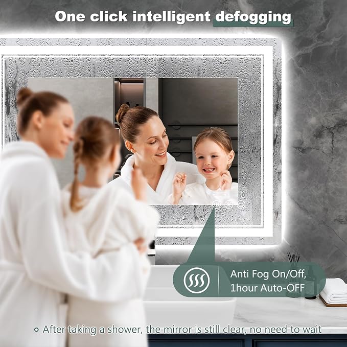 72x32 Inch LED Bathroom Mirror