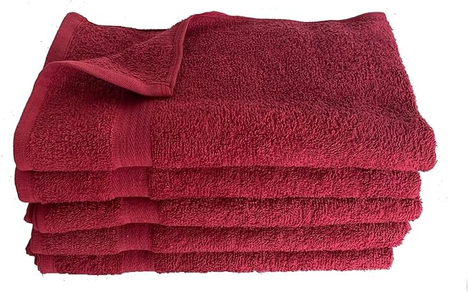 Towel Supercenter 16X27 Salon Hand Towels Colors (36Pack, 60Pack, 120Pack) 100% Cotton for Hair Salons, Nail Salons, Tanning Salons, Bathroom from Towelsupercenter (Burgundy, 60)