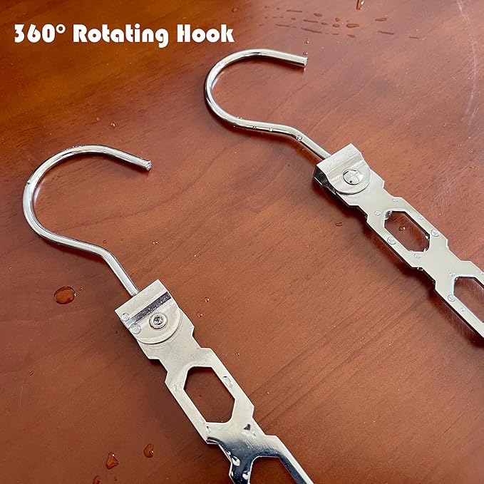 Hangers Space Saving, Metal Hanger Organizer, Closet Space Savers, Collapsible Magic Hangers for Heavy Clothes, Closet Organizers and Storage, College Dorm Room Essentials (Upgrade Chrome Metal)