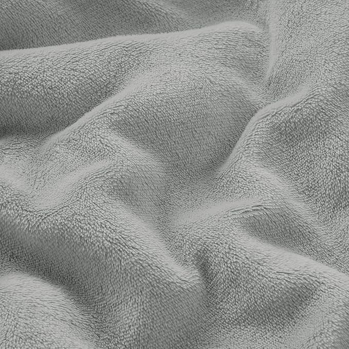 IR Imperial Rooms Sherpa Fleece Throw Blanket for Couch - Soft and Fuzzy Blanket for Winter - Reversible Thick and Warm Fluffy Throw Blankets for Bed, Sofa, Camping and Travel, Light Grey, 50x60Inches