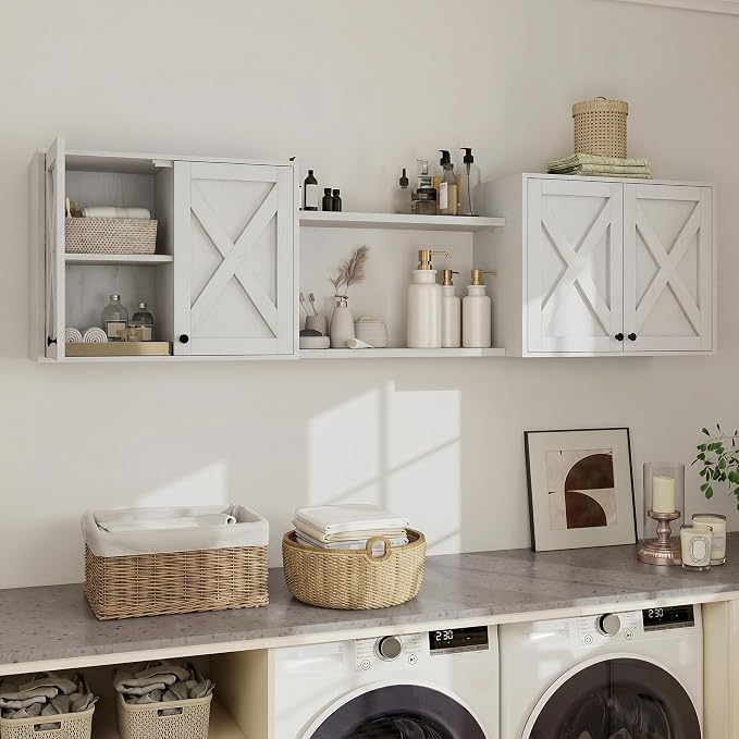 YOURLITE Laundry Cabinet, Medicine Cabinet, Bathroom Kitchen Storage Wall