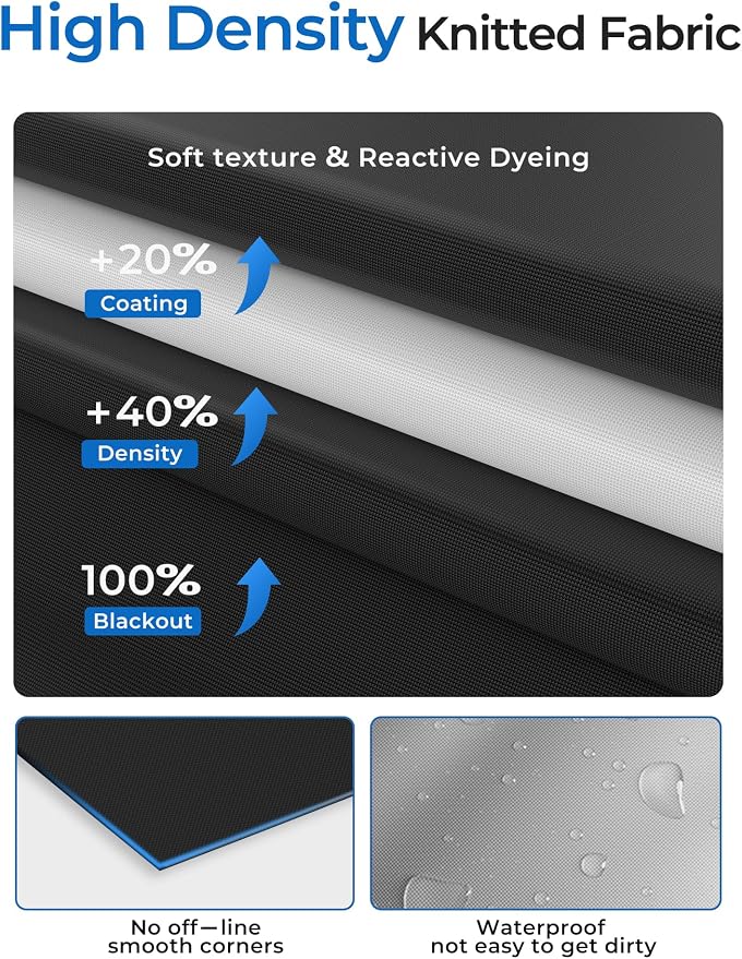 Sumobaby Blackout Curtains for Bedroom Portable 26"x68", No Drill Blackout