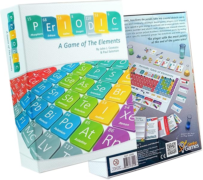 Periodic: A Game of the Elements | Periodic Table Board & Card Game About Atoms, Elements & Compounds | A Strategy Board Game for Gamers & Educational Science Game for Kids or Family Game Night