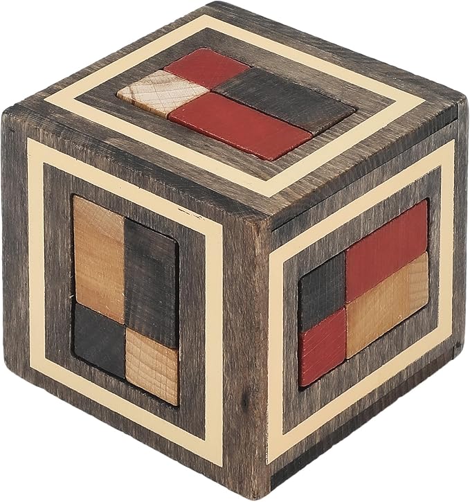 Sharp Brain Zone Wooden Puzzle Box – 3D Wooden Brain Teaser Puzzle with Secret Compartments | Handcrafted Natural Wood, STEM Educational Logic Game & Unique Gift for Puzzle Lovers