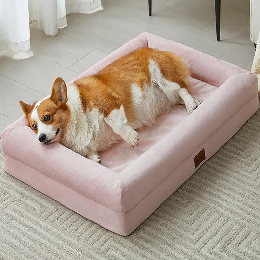 BFPETHOME Dog Beds for Small Dogs, Washable Dog Bed with Sides, Orthopedic Small Sized Soft Mats with Removable Cover & Waterproof Pet Mat for Pet