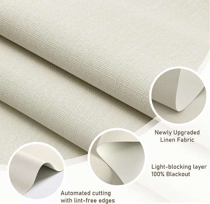 AOSKY Linen Roller Blinds Shades