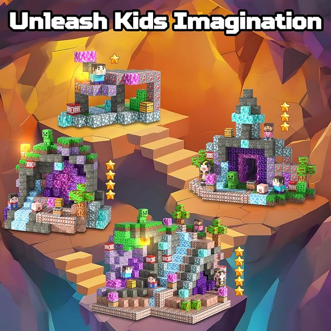 Magnetic Blocks, 150PCS Light Up Building Cube Toys Gifts for Kids | Magnetic Cubes, 0.8 inches Building Blocks, 1PCS Light Up Blocks, STEM Toys Christmas Birthday Gifts for Kids Boys Girls
