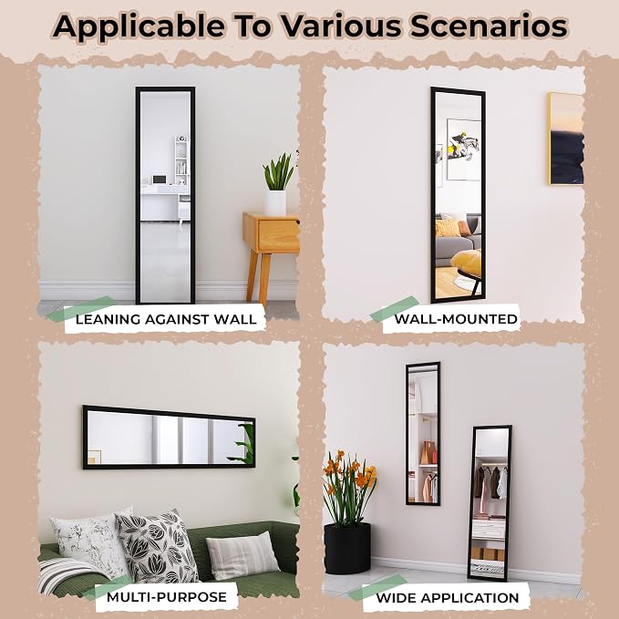 LFT HUIMEI2Y Door Mirror Full Length, Wall-Mounted Mirror Rectangle Tall