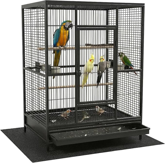 Under Pet Cage Mat for Bird Cages, Dog Kennels, Reptile Aquariums, Dog Kennels, Water-Resistant Pad for Hard Floors and Surfaces (XX-Large)