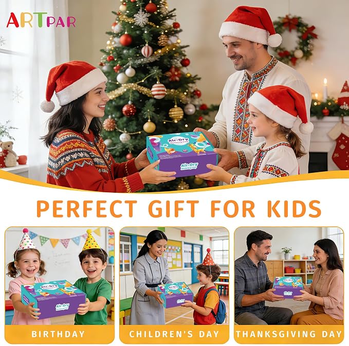 ARTPAR Air Dry Clay 102 Colors,Modeling Magic Clay for Kids Bulk Craft Kit | DIY Art and Crafts Molding Clay Sculpting Set,Soft & Non-Sticky,Classroom Activities,Creative Gifts for Boys & Girls Age 3-12