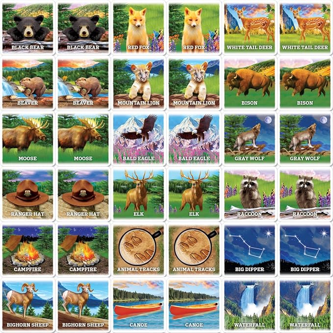 MasterPieces Kids Games - Jr Ranger Matching Game - Game for Kids and Family - Laugh and Learn