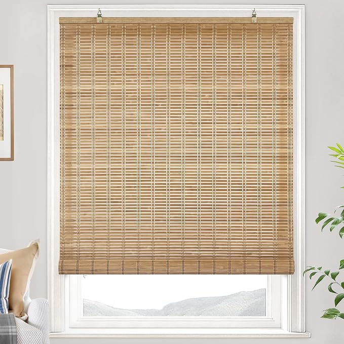 LazBlinds Cordless Bamboo Blinds, Bamboo Roll Up Shades