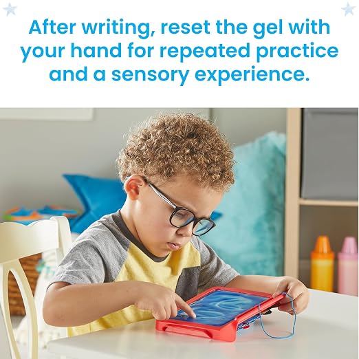 hand2mind Letter Tracing Sensory Pad, Fine Motor Activities, Ages 3+ | Handwriting Practice Kids, Letter Tracing Board, Toddler Writing Practice, Montessori Alphabet Toys, Preschool Learning Toys