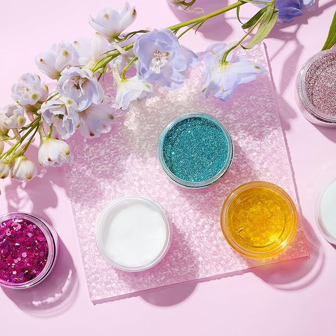 Eternal Moment 36 Pack 1 OZ Plastic Jars Round Clear Cosmetic Container Jars with Clear Lids, Perfect for Lotion, Slime，Cream, Ointments, Makeup, Eye Shadow, Samples, Pot, Travel Storage