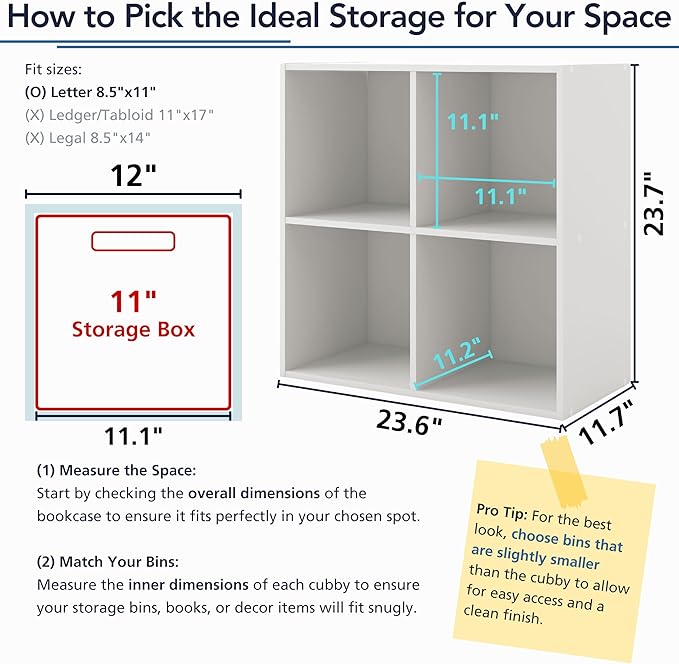 Homes: Inside + Out Apexa 3-Tier Cube Storage Organizer Shelves, Stackable Wood Bookcase Fits Cubby Bins for Organization, Dorm Teen Room Decor & Home Office, Taupe Grey