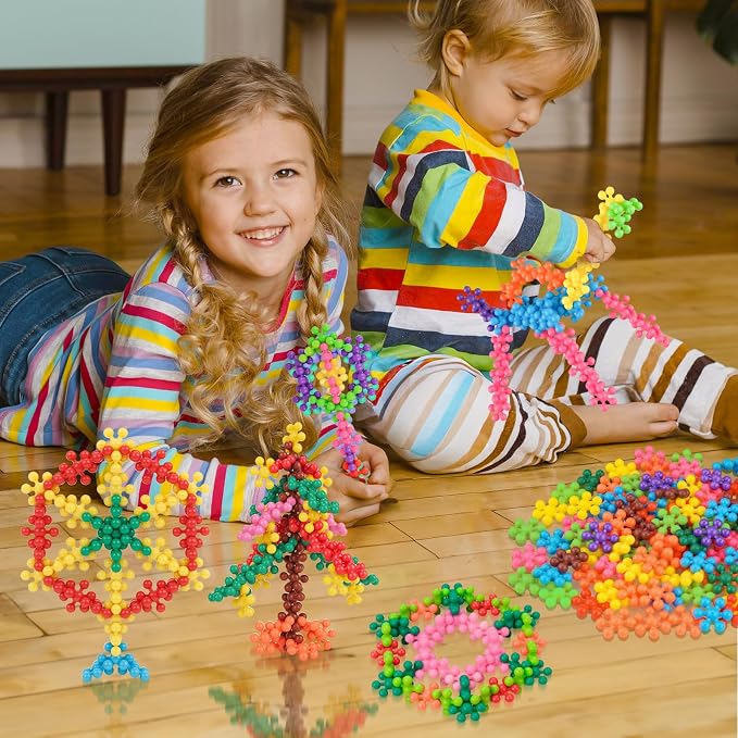 100PCS Building Blocks STEM Construction Toy for Kids 3+, Multi-Color | Solid Plastic Early Learning Creativity STEM Toy, Safe Material, Educational Toy for Kids
