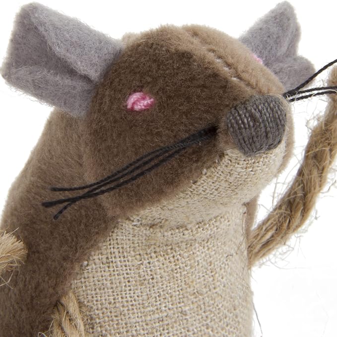 Petlinks (2 Count) Lil' Critters Mice Catnip Cat Toys - Brown, 2 Count