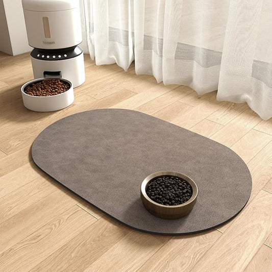 Absorbent Dog Water Mat-Cat Mat for Food and Water Bowl, Quick Dry Pet Feeding Mat, No Stains Pet Food Mat, Pet Accessories Pet Supplies-Cat Bowl Mat for Messy Drinkers, 12"x19"