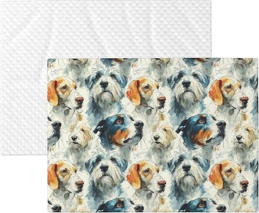 Waterproof Dog Blanket Soft Pet Blanket for Puppy Cat, Fleece Cat Throw Blankets for Furniture Bed Couch Sofa Reversible - Dogs Different Breeds 2
