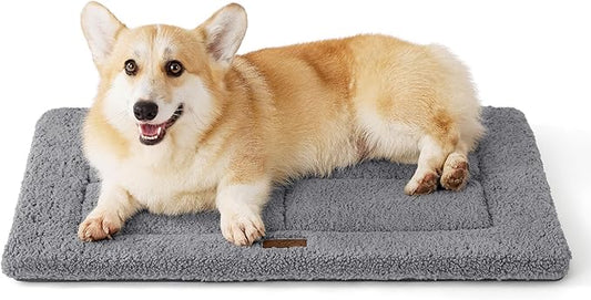 Bedsure Washable Dog Crate Bed for Medium Dogs, Soft Foam Floor Pet Mat, Versatile Lightweight Pet Crate Pad for Kennel