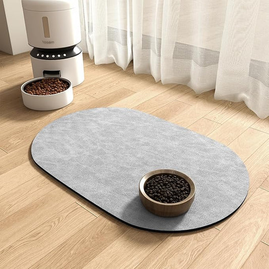 Absorbent Dog Food Mat-Dog Mat for Food and Water Bowl, Quick Dry Pet Food Mat, No Stains Cat Feeding mat, Pet Accessories Pet Supplies-Cat Water Bowl Mat for Messy Drinkers