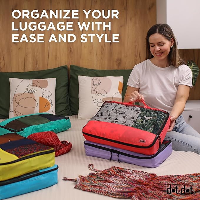 10pc Large Packing Cubes for Travel - Lightweight Luggage Organizer Bags for Suitcases