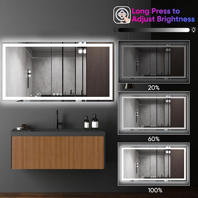 Antok 28"x 60" LED Bathroom Mirror